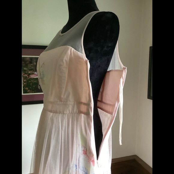 S Diana Vickers Star Amazing Pink Parrot Dress Sheer Top Art 2 Wear - Picture 8 of 16